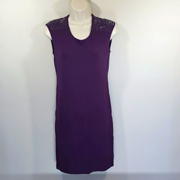 Express plum color size medium studded dress - Picture 4 of 5